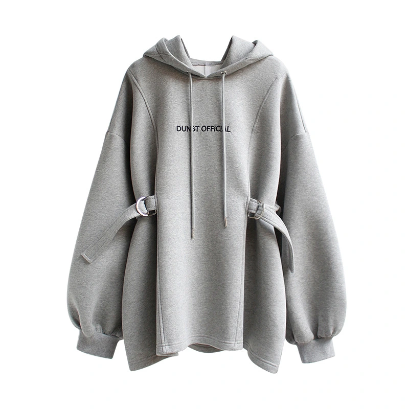Medium Length Loose Waisted Hoodie Jacket