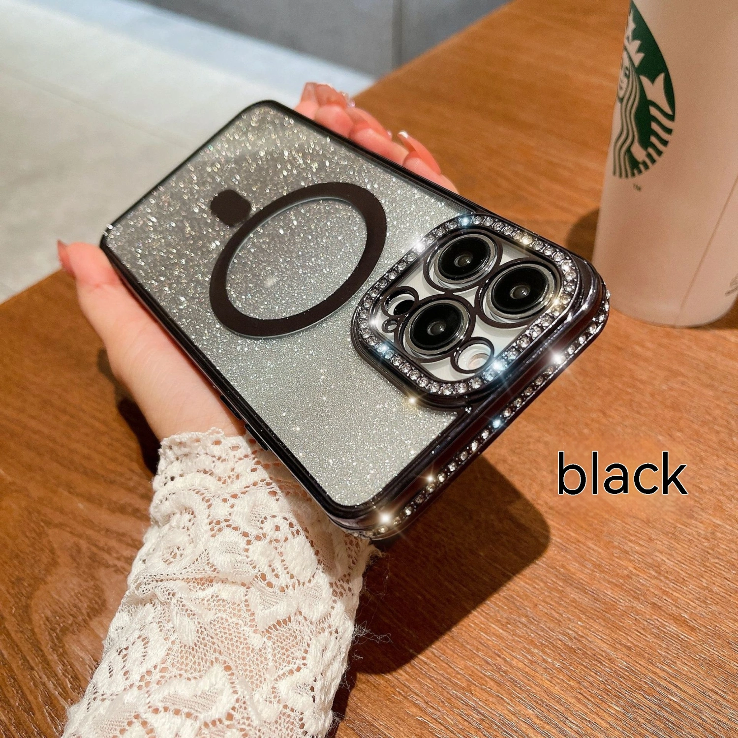 Electroplating Gradient Glitter Rhinestone Mobile Phone Shell All Inclusive