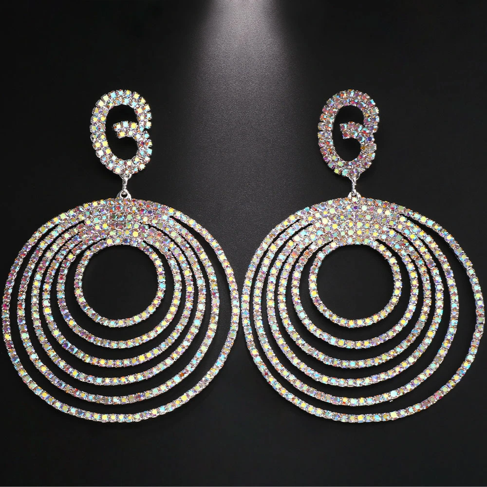 Hoop Spiral Simple Elegant Fashion Shiny Earrings