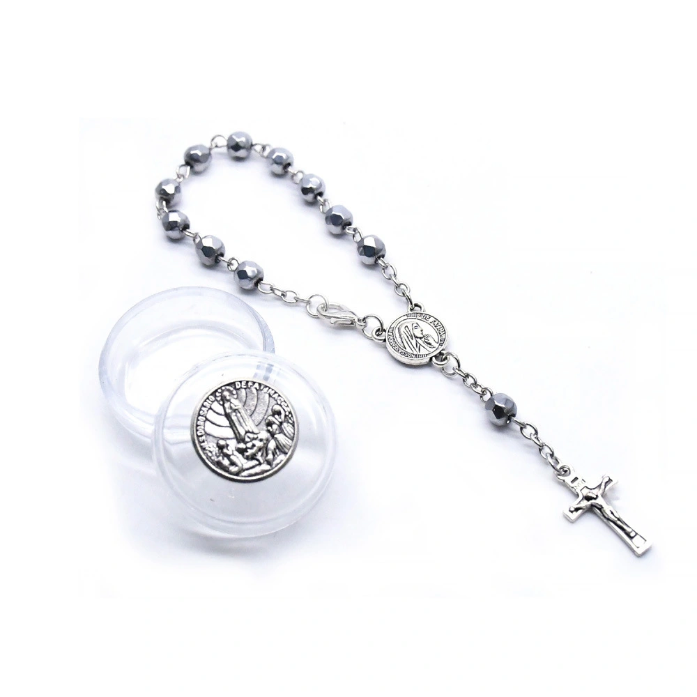 Crystal Rosary Bracelet Gift Cross Bracelet