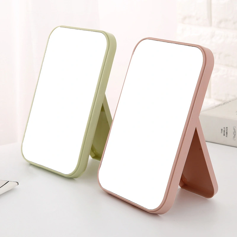 Bedroom Portable Folding Mirror Simple Square Makeup Mirror