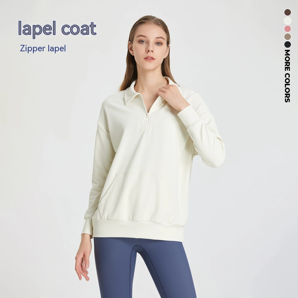 Women's Ribbed Lapel Autumn And Winter Sportswear Sweater