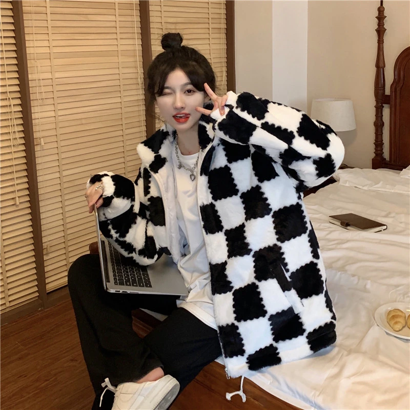 Faux Rabbit Fur Thickened Coat Plush
