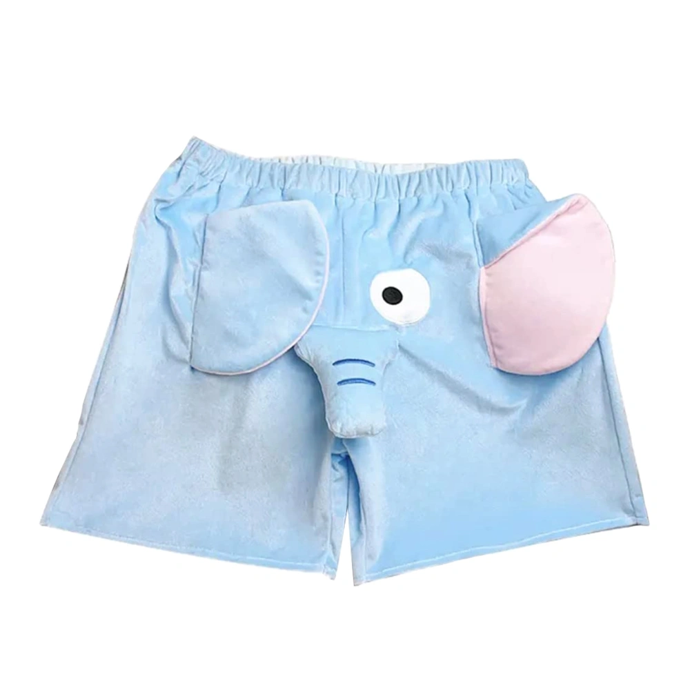 Funny Elephant Shorts for Women Men Elastic Waist Couple Pajama Shorts