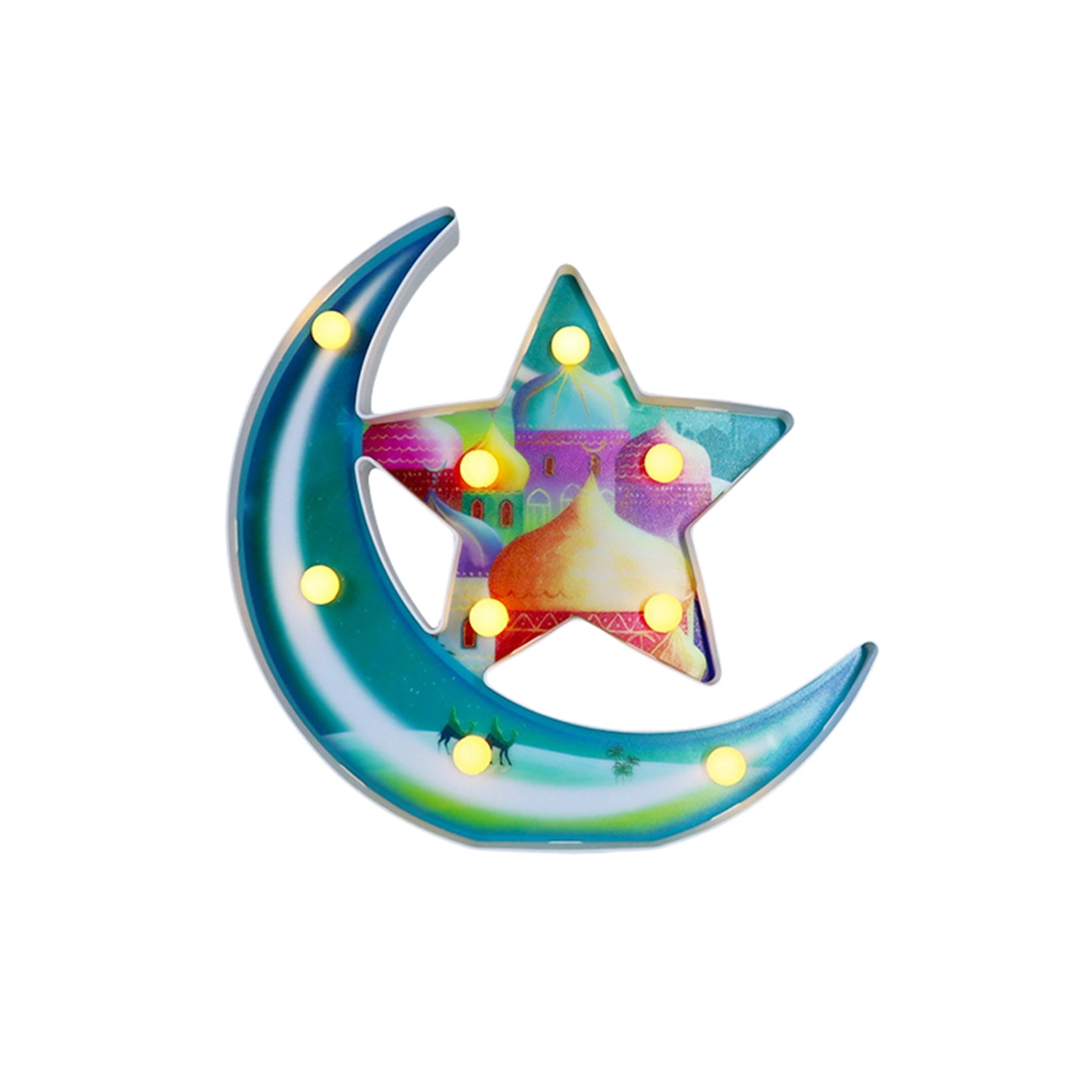 LED Night Light Decorative Moon Castle Bedside Lamp for Adults Kids