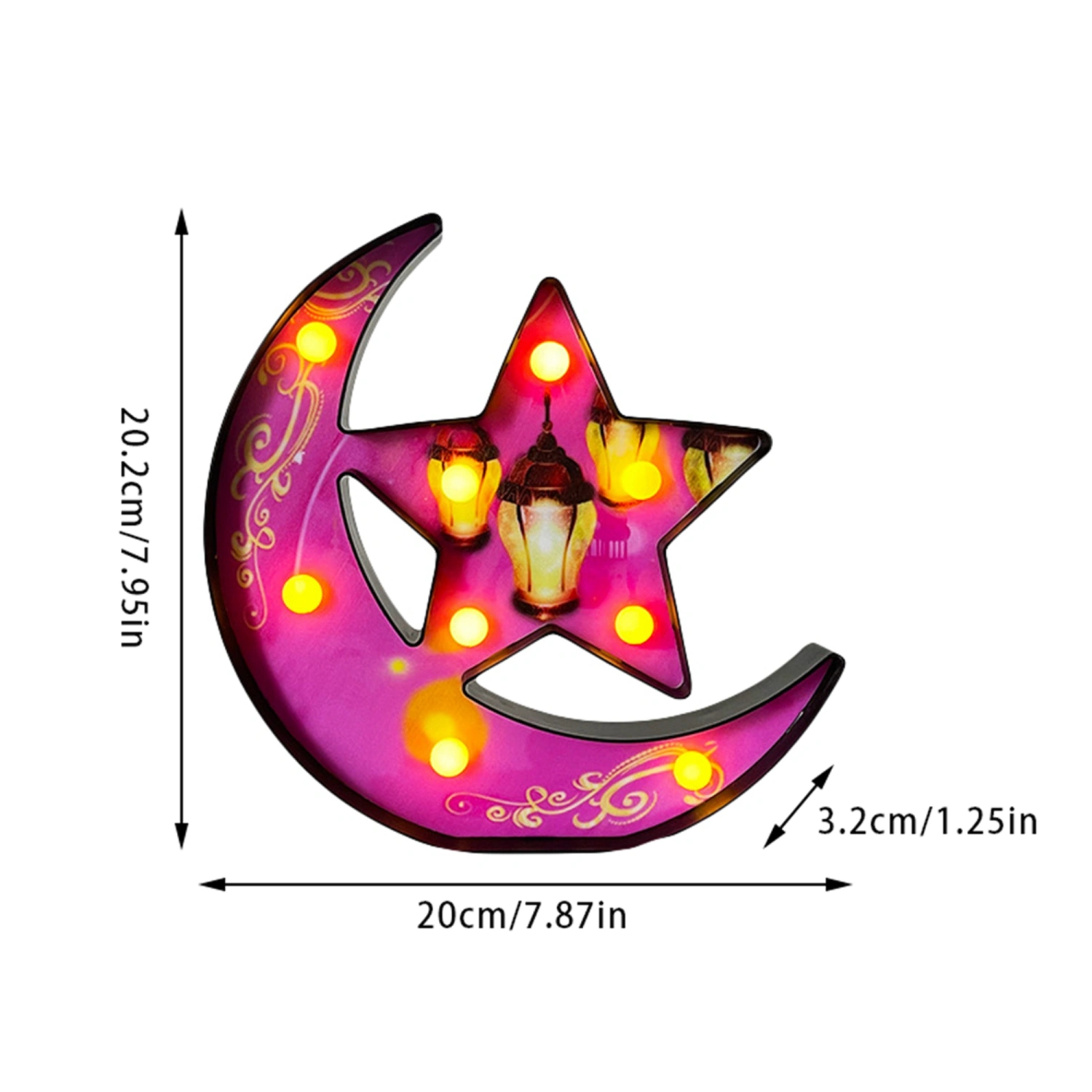 LED Night Light Decorative Moon Castle Bedside Lamp for Adults Kids