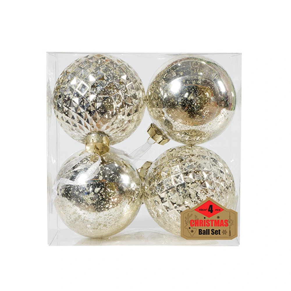 Christmas Ball Ornaments 4Pcs Shiny Plated Plastic Ball Ornaments