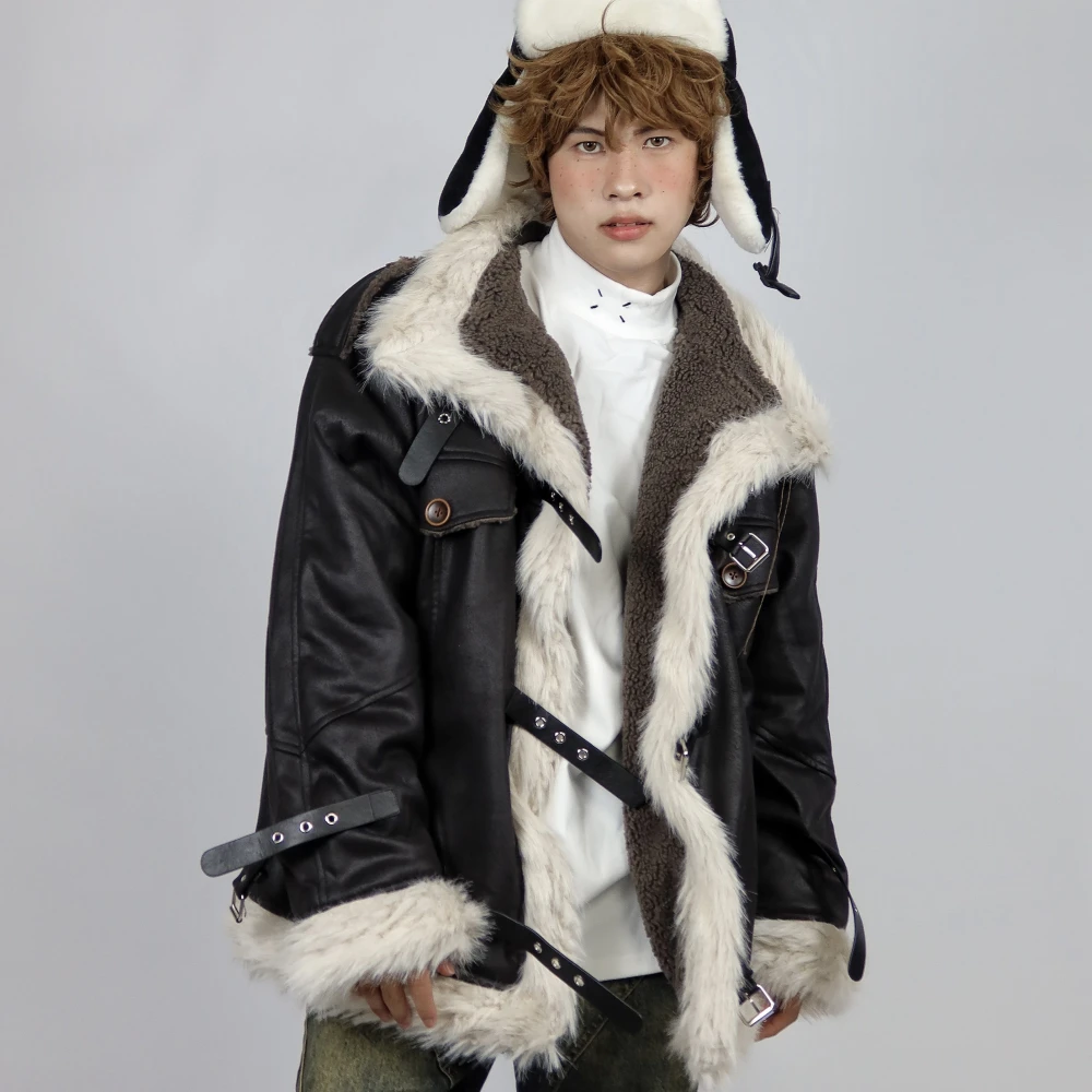 Retro Lamb Fur Coat For Women