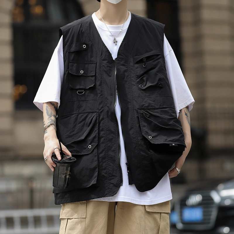 Japanese C Frock Vest Loose Multi-pocket