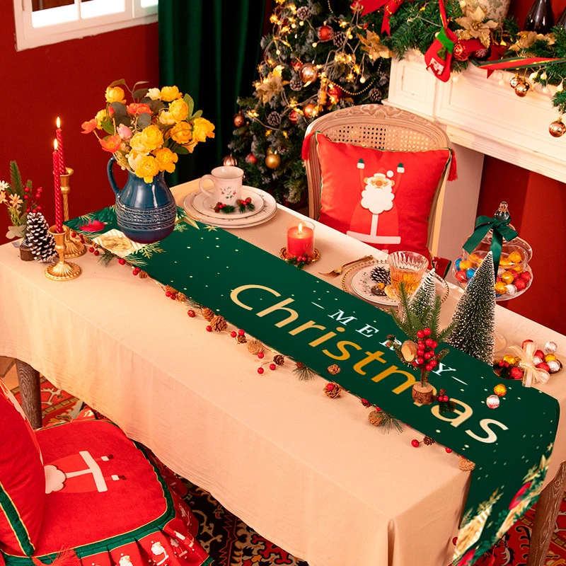 Christmas Tablecloth Polyester Fiber Oxford Cloth Table Runner