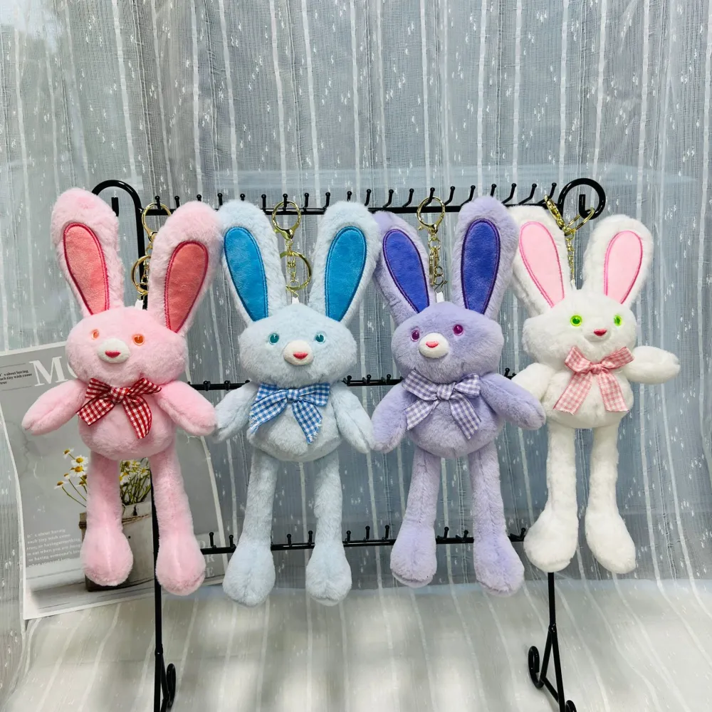 Pull Rabbit Plush Toy Key Chain Pendant