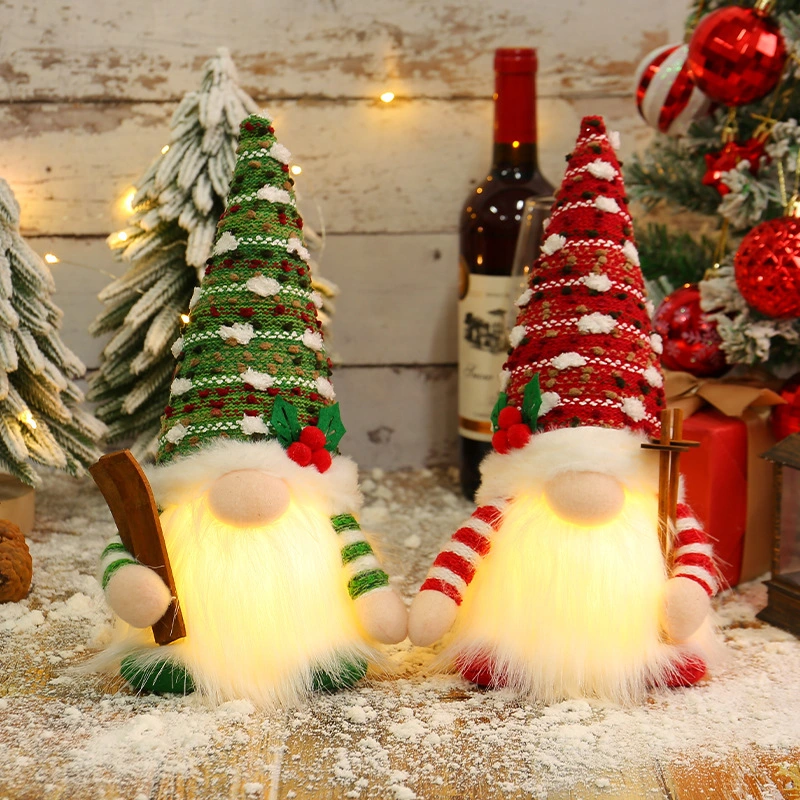 Household Christmas Luminous Sledding Doll