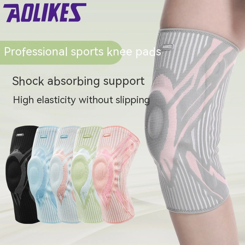 Knitted Sports Kneecaps Spring Support Running Silicone