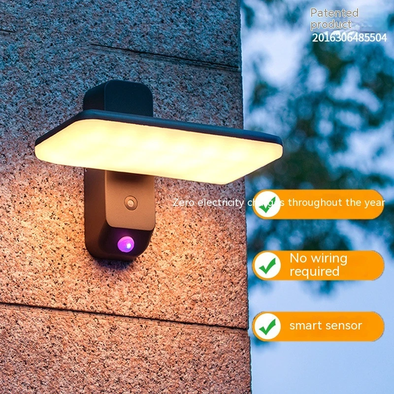 Nordic Solar Infrared Sensing Outdoor Waterproof Wall Lamp