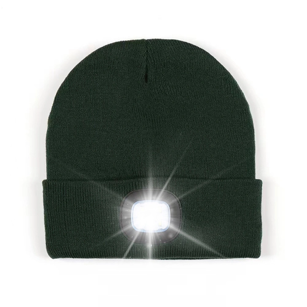 Men Women Knitted Hat, Soft Warm Winter LED Beanie Hat with Light