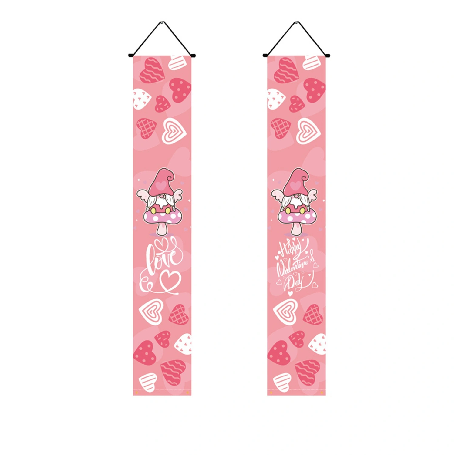 Valentine's Day Porch Sign, Heart&Letter Print Couplet Decoration