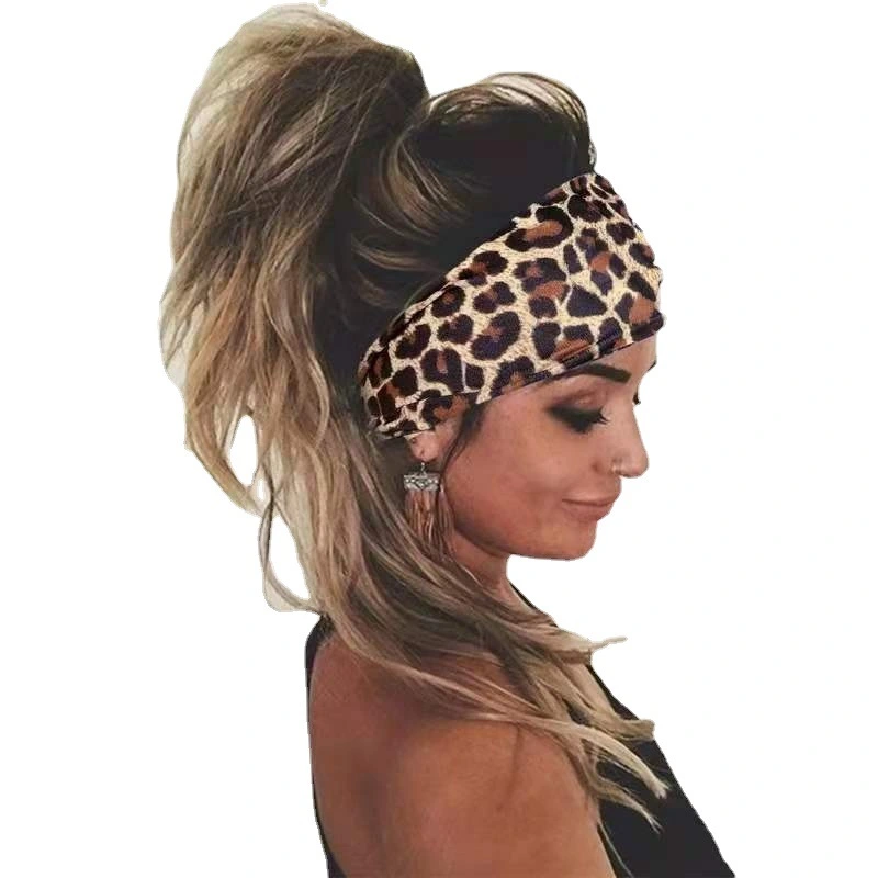 Autumn New Fashion Milk Silk Printed Yoga Sports Wide Beam Headscarf