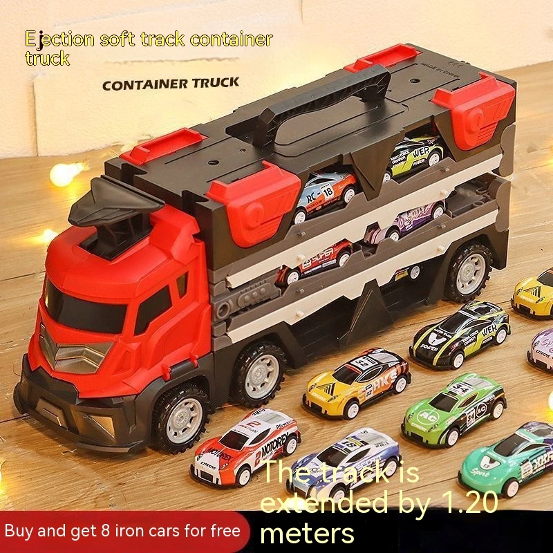 Deformation Track Toy Car Folding Catapult Truck Wagon Runway Suit Boy