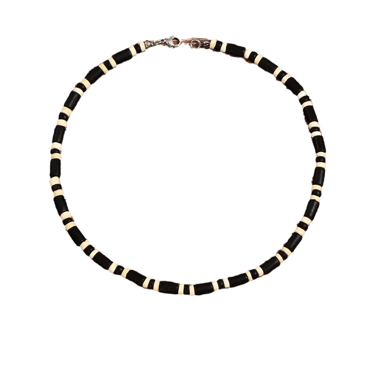 Stitching Men's Clavicle Chain Simple Retro Bohemian Style Coconut Shell Wooden Bead Turquoise Necklace