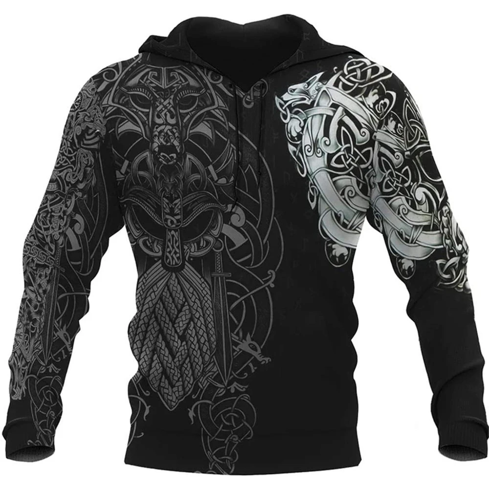 Viking 3D Digital Printing Sweatshirt Jacket