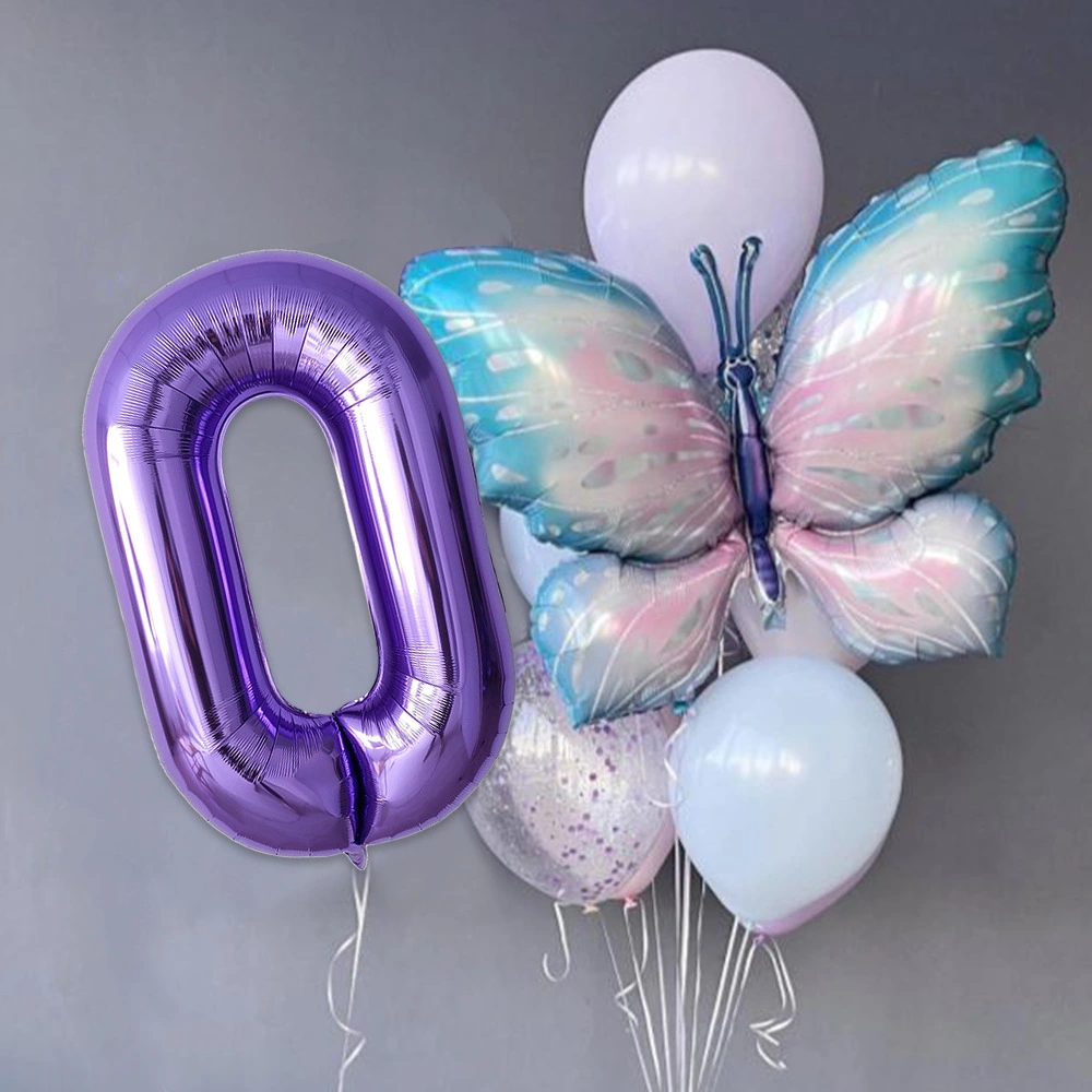 Gradient Butterfly Suit Balloon Party Decoration Layout