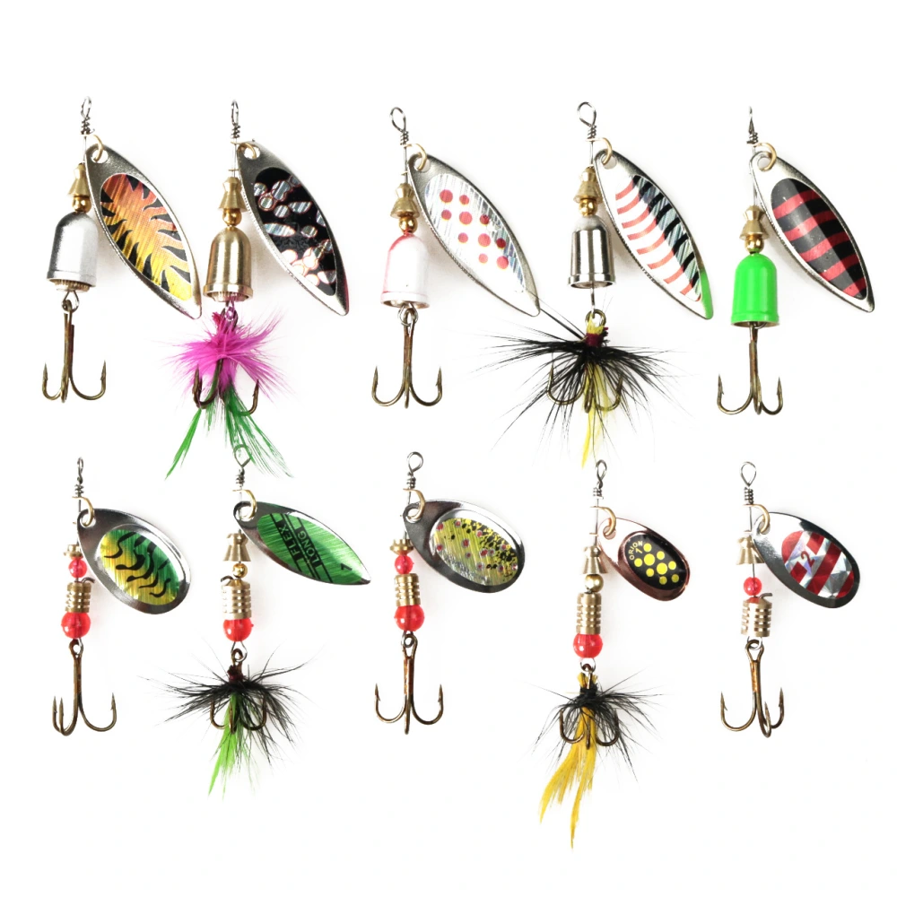 10 Luya Bait Set Rotating Sequins