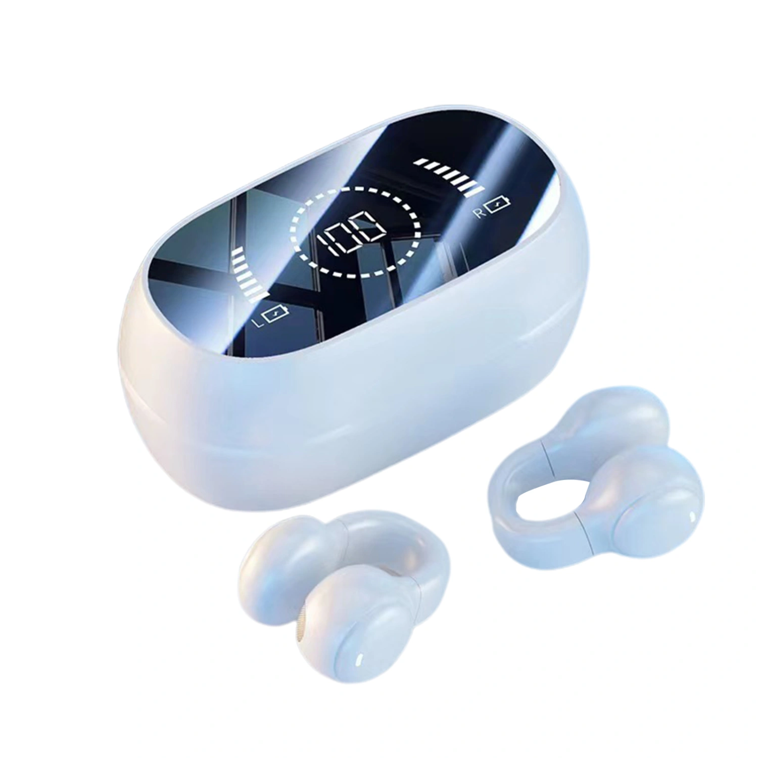 Bluetooth 5.3 Clip On Earbuds Stereo Sound Wireless Earphones