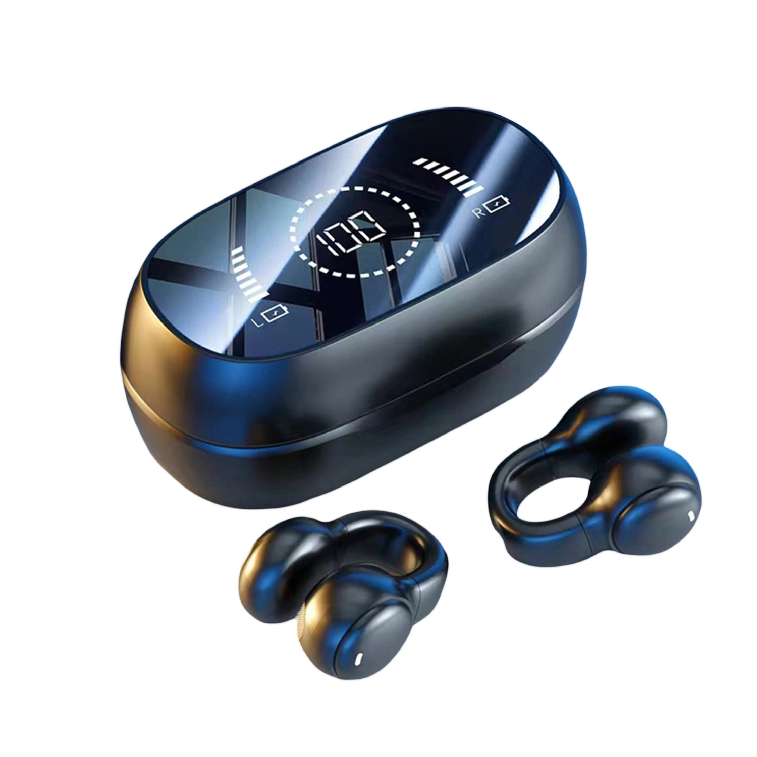 Bluetooth 5.3 Clip On Earbuds Stereo Sound Wireless Earphones