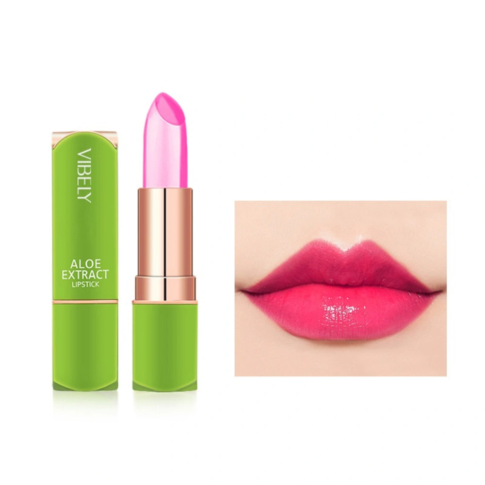 Color Changing Moisturizing Aloe Lipstick, Non-Sticky Jelly Lip Balm