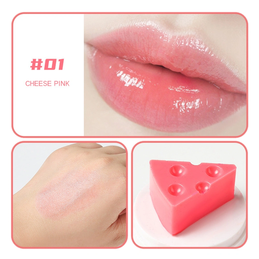 Hydrating Lip Glow Oil, Moisturizing Cheese Shaped Plumping Lip Gloss