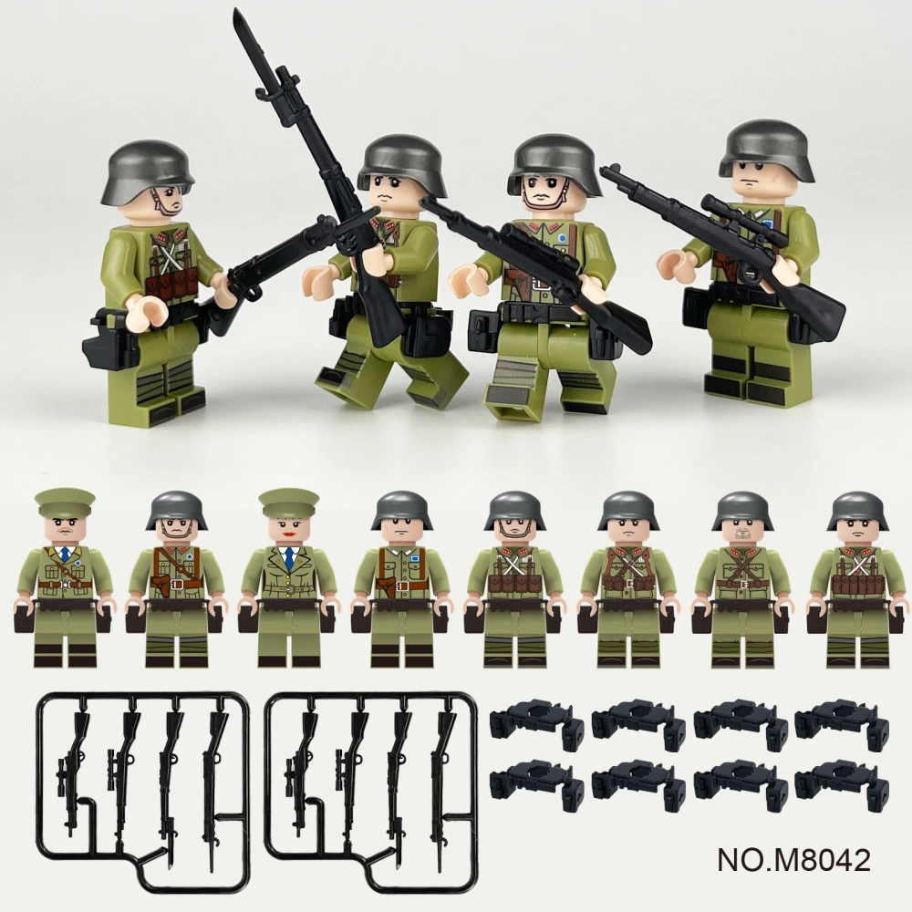 M8042 Military Series Military Officer Soldier Building Blocks