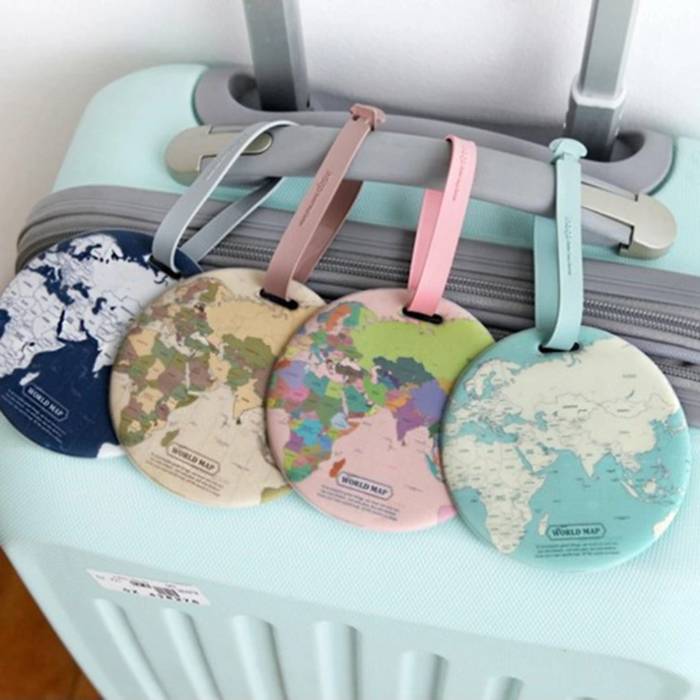 World Map Luggage Tag Bag Pendant