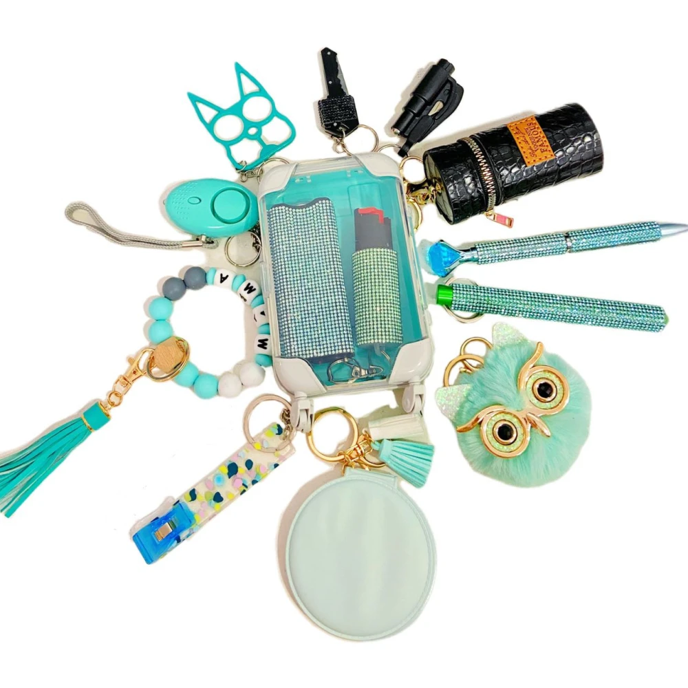 Teal Safety Keychain  -1128