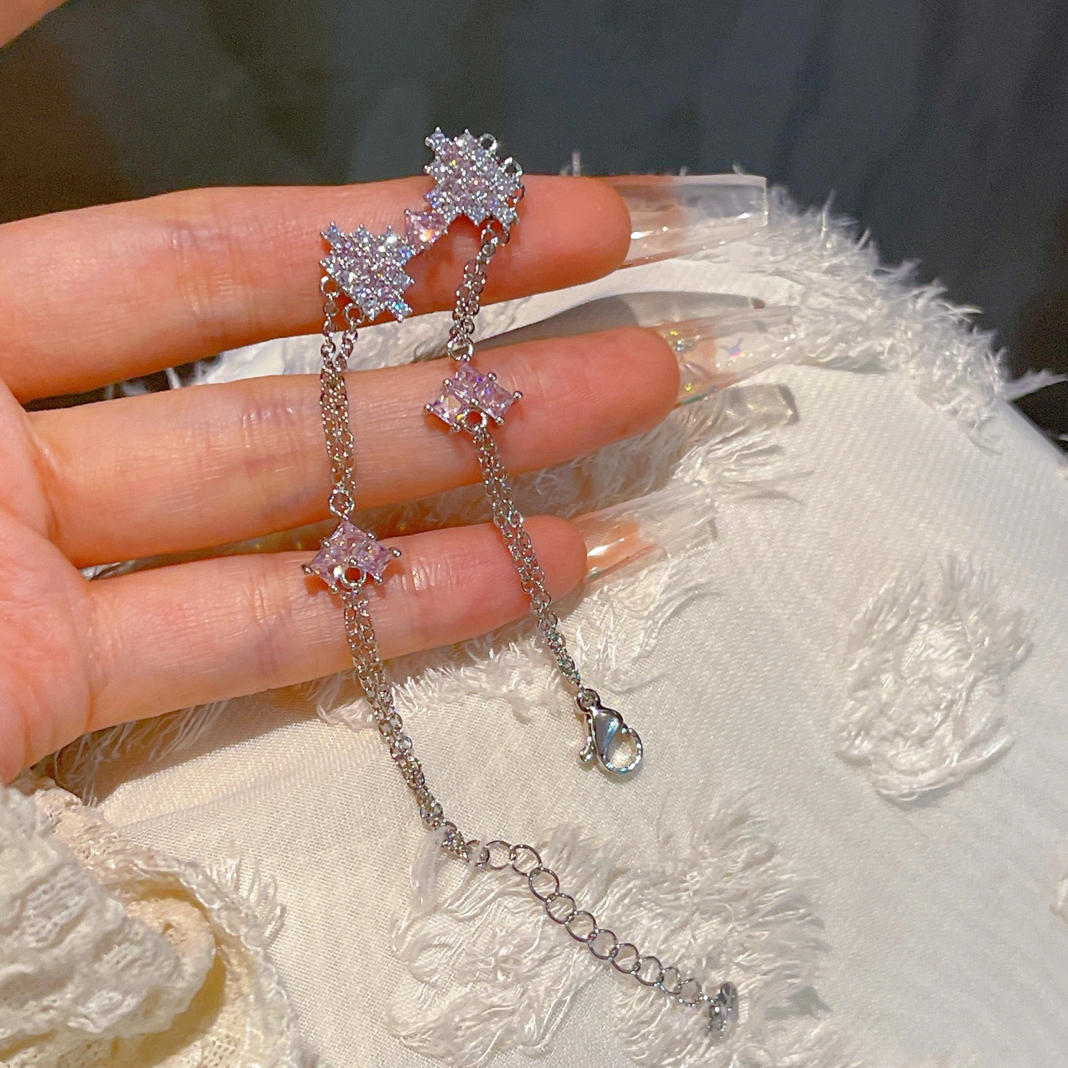 Bright And Noble Princess Style New Micro Inlaid Zircon Bracelet Ladies