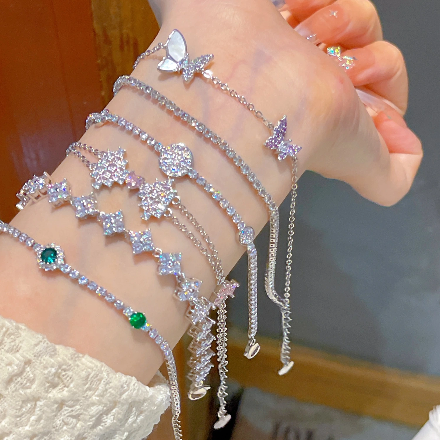 Bright And Noble Princess Style New Micro Inlaid Zircon Bracelet Ladies