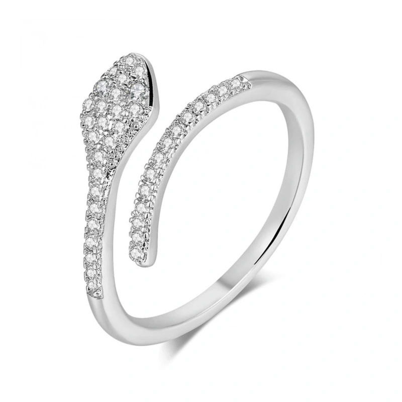 Women's Zircon Micro-inlaid Snake Ring