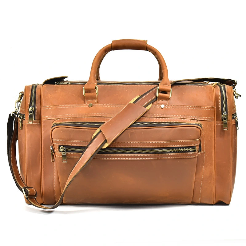 Large Capacity Retro Crazy Horse Leather Travel Bag