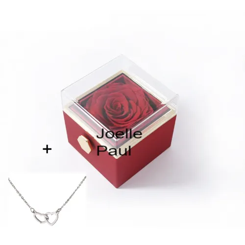 Joelle and Paul engraved on necklace