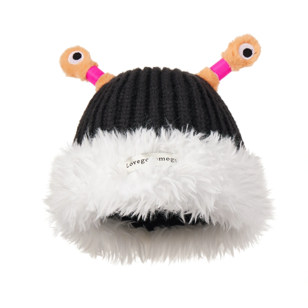 Womens Fashion Knit Beanie Hat Winter LED Funny Monster Plush Hat