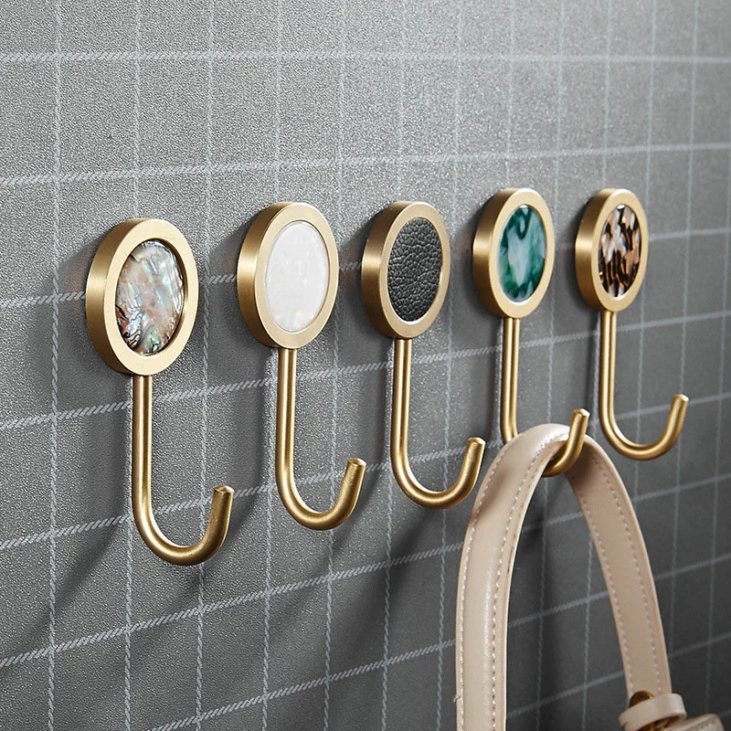 Brass Hat-and-coat Drilling Adhesive Hanging Storage Hook