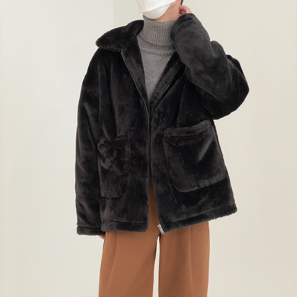 Men's Winter Thickened Vintage Velvet Warm Jacket