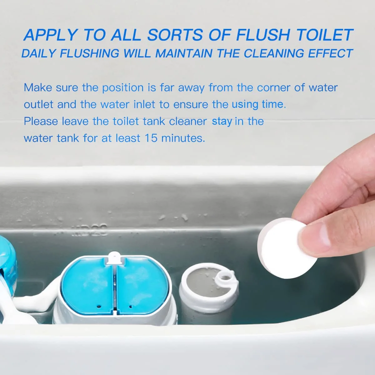KIISIISO Toilet Bowl Cleaners Tablets(12 Pack), Household Lime Rust Removers, Automatic Toilet Tank Cleaner, with Sustained Release Technology for Bathroom Cleaners