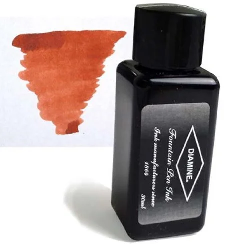 Diamine Fountain Pen Bottled Ink, 30ml - Burnt Sienna