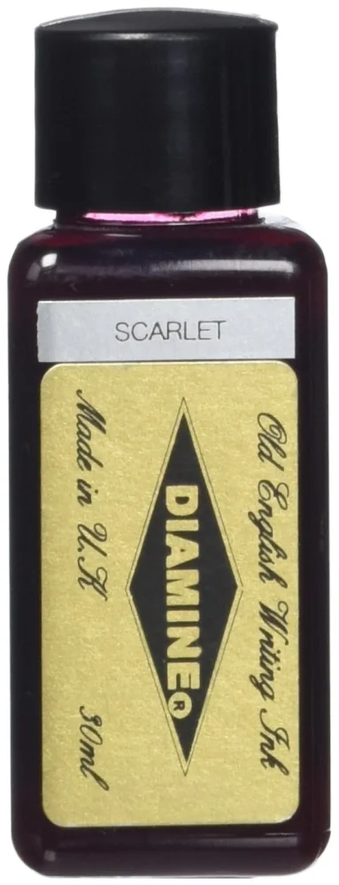 Diamine Fountain Pen Bottled Ink, 30ml - Scarlet