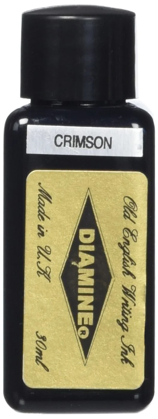 Diamine Fountain Pen Bottled Ink, 30ml - Crimson