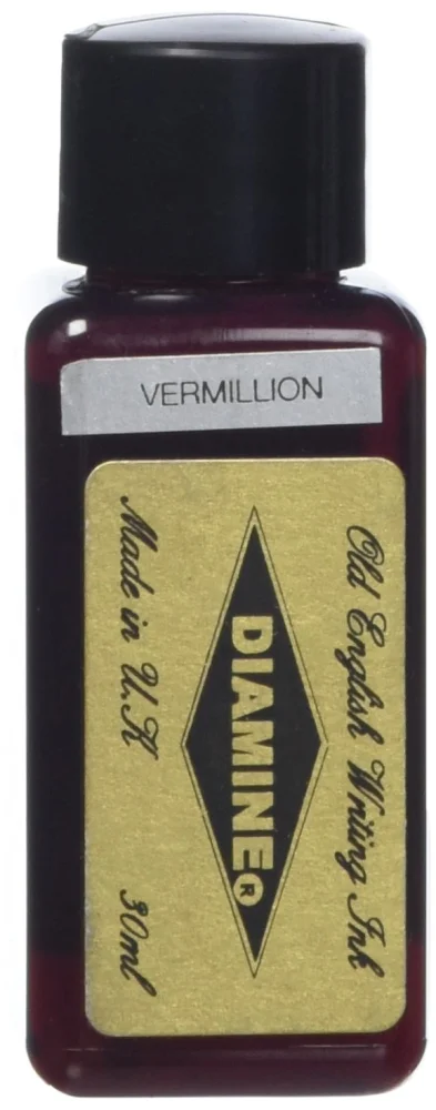 Diamine Fountain Pen Bottled Ink, 30ml - Vermillion