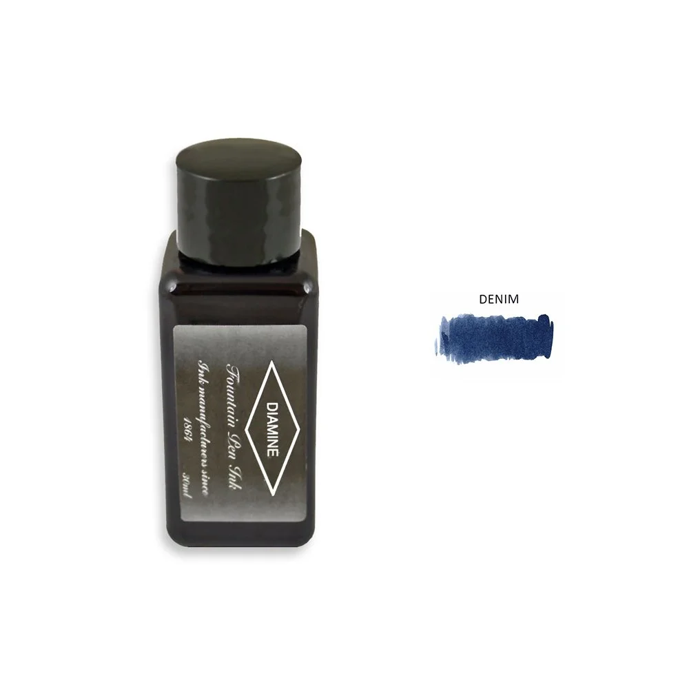 Diamine Fountain Pen Bottled Ink, 30ml - Denim