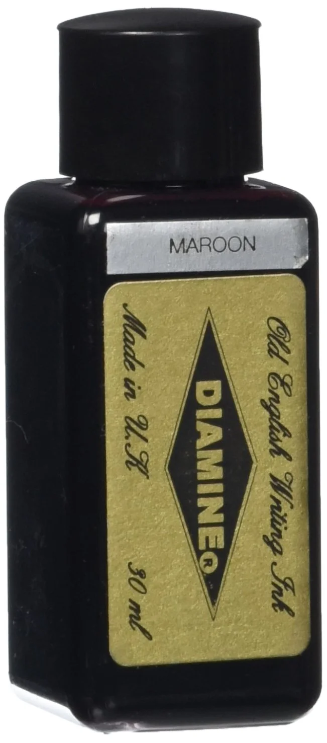 Diamine Fountain Pen Bottled Ink, 30ml - Maroon