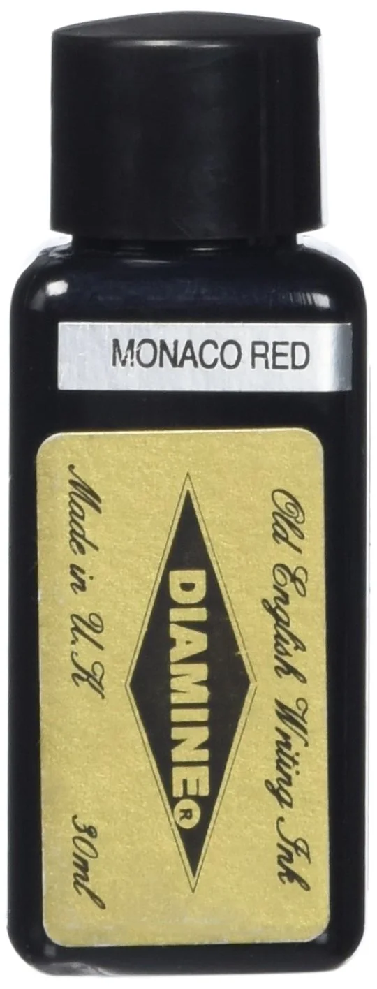 Diamine Fountain Pen Bottled Ink, 30ml - Monaco Red