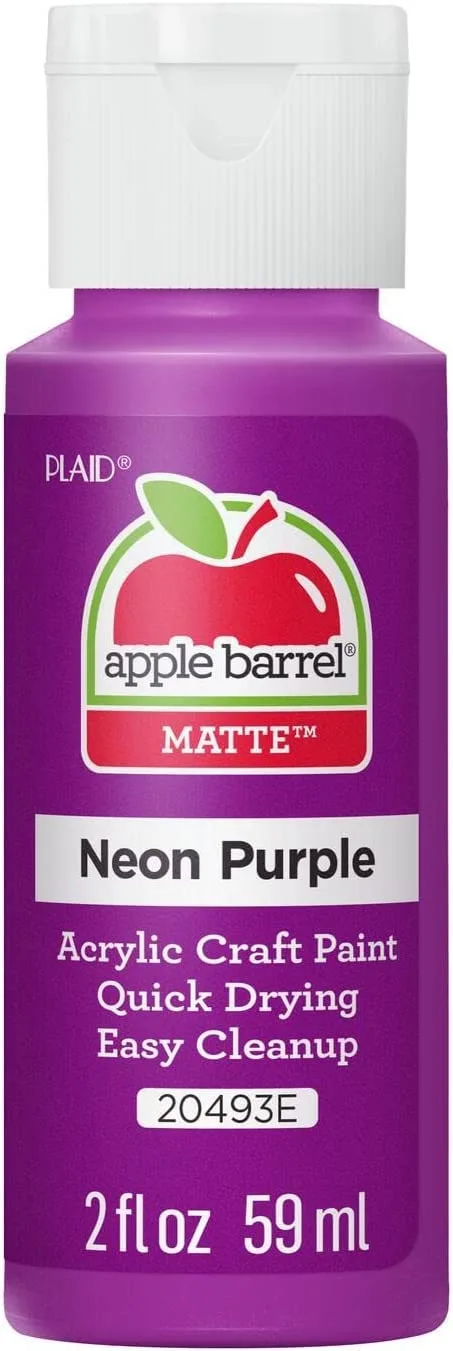 Acrylic Paint in Assorted Colors (2 Ounce), 20493 Neon Purple